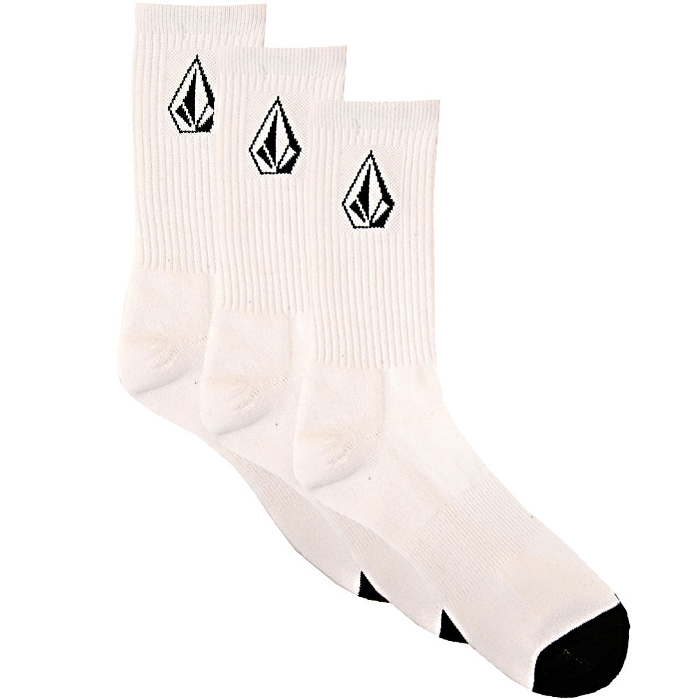 Volcom Men's 2 Pack Full Stone Socks in White