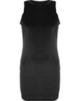 Wednesday's Girl Womens Velvet Backless Mini Dress In Black