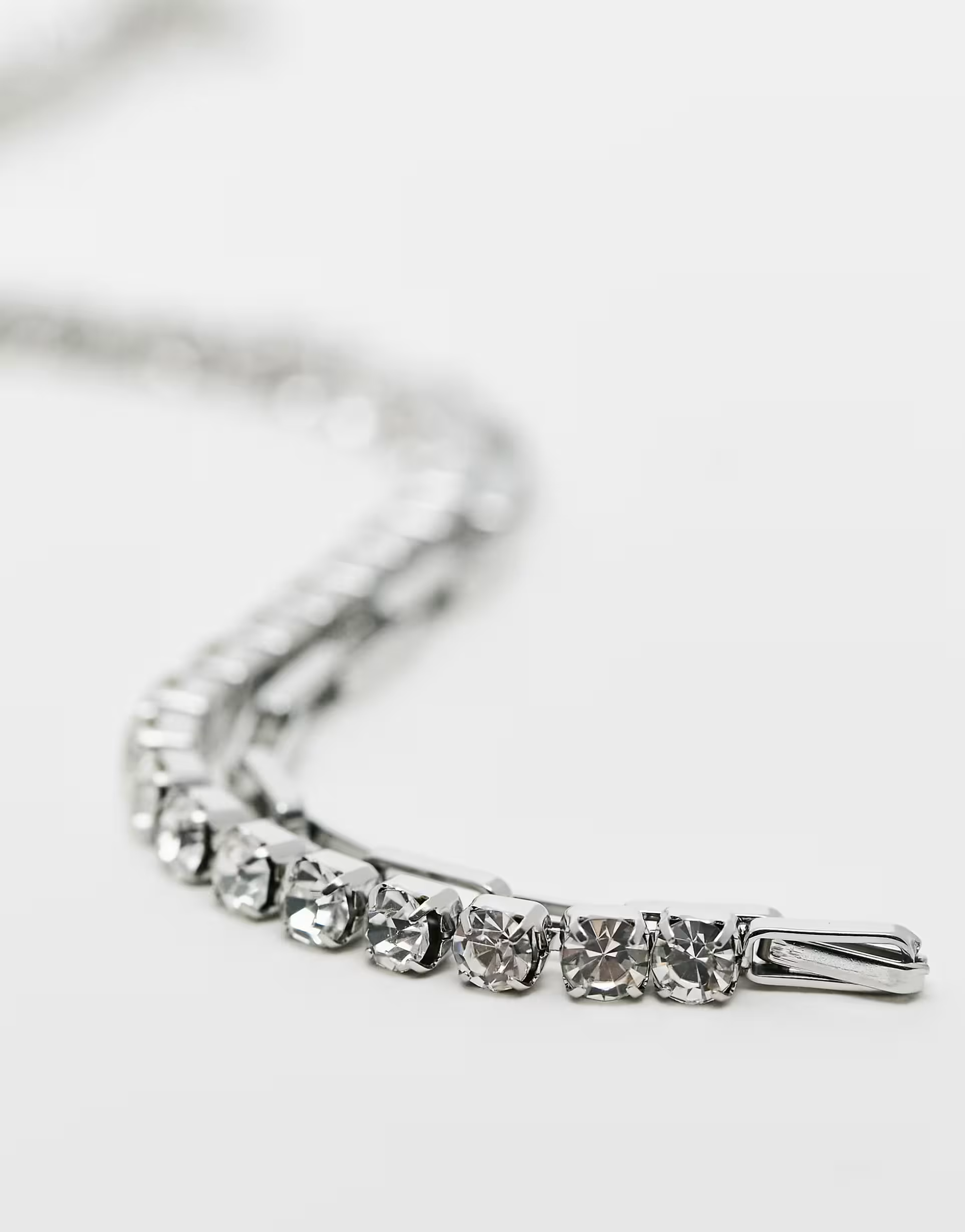 Gang Womens Box Stainless Steel Chain With Crystal Detail