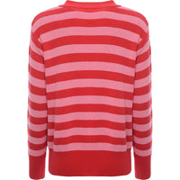 Monki Women's Multi Stripe Dog Christmas Jumper