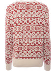 Monki Women's Beige & Red Fairisle Christmas Jumper