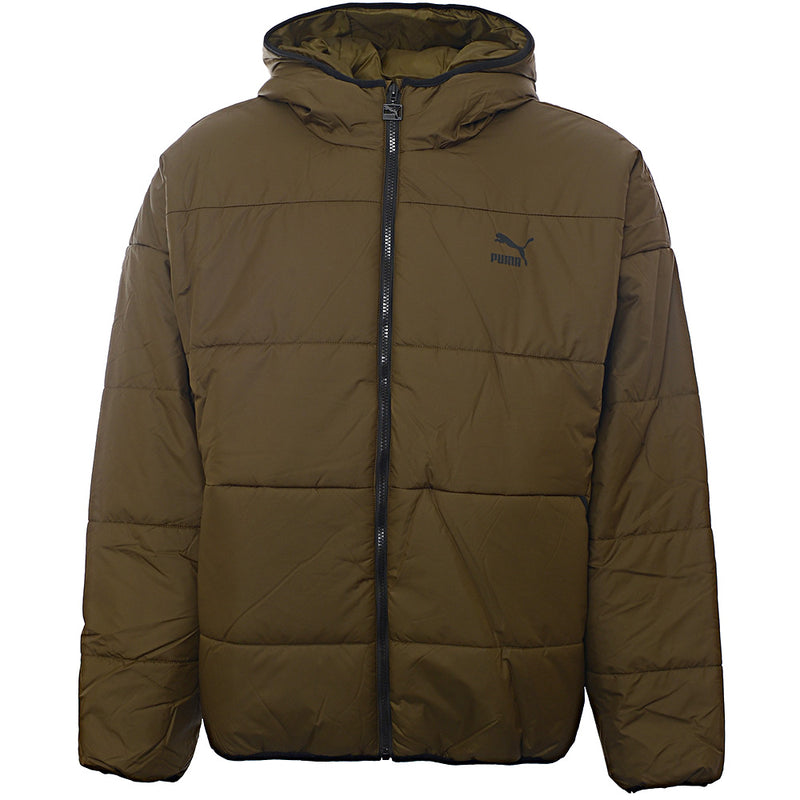 Puma Men's Olive Green Classics Padded Jacket