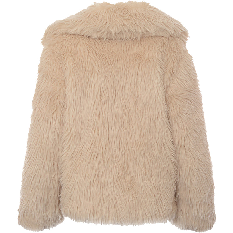 & Other Stories Women's Cream Faux Fur Short Coat