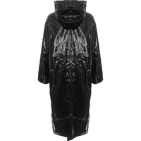 Mango Women's Black Vinyl Parka Jacket