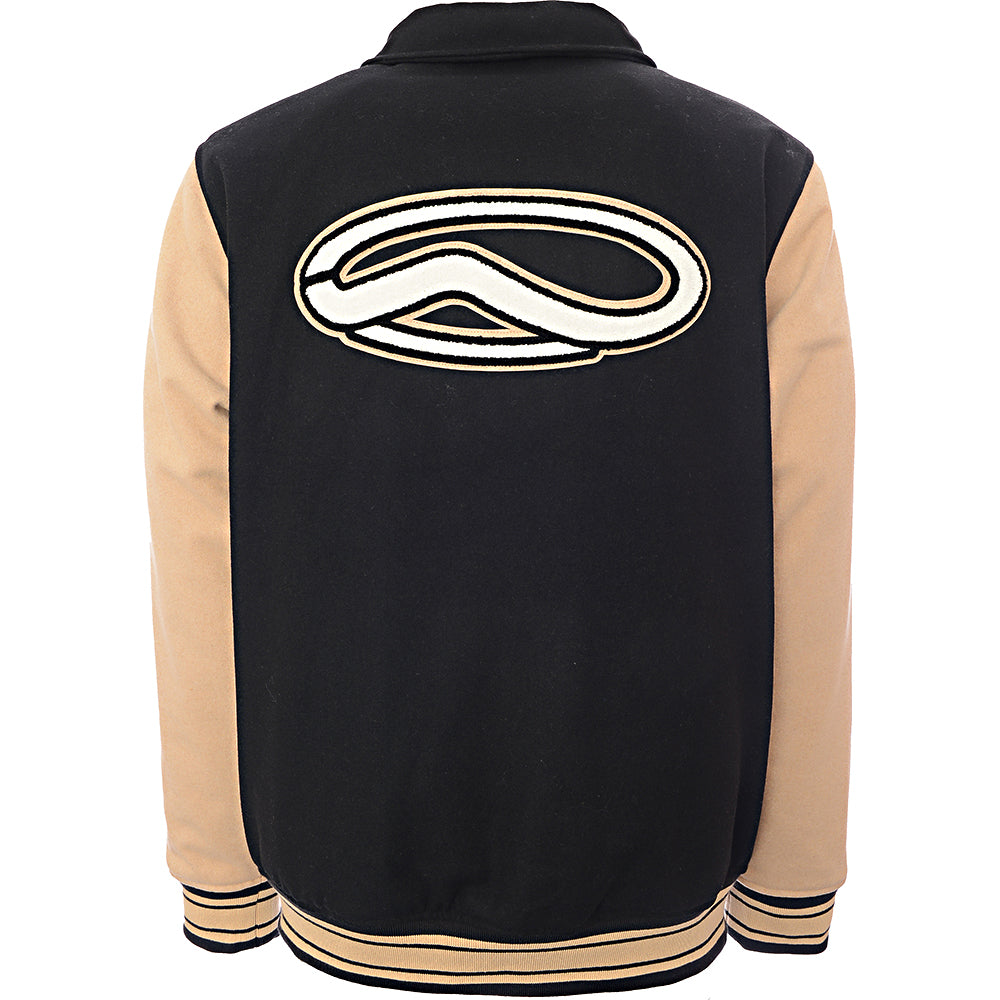 Vans Mens Thomas Varsity Jacket In Black/Beige