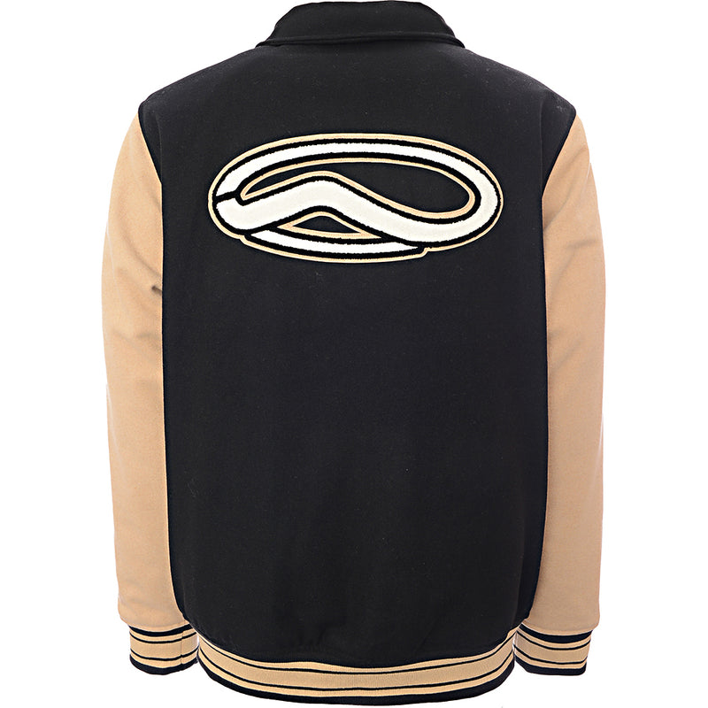 Vans Mens Thomas Varsity Jacket In Black/Beige