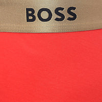 BOSS Bodywear Mens Red and Black 2 Pack Trunks with Gold Waistband