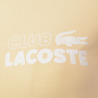 Lacoste Womens Pastel Yellow Slim Fit T-Shirt with Chest Logo