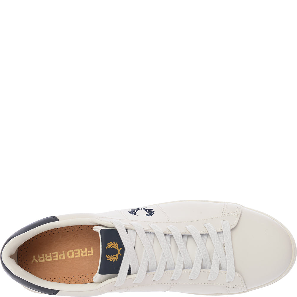 Fred Perry Mens White Spencer Leather Trainers