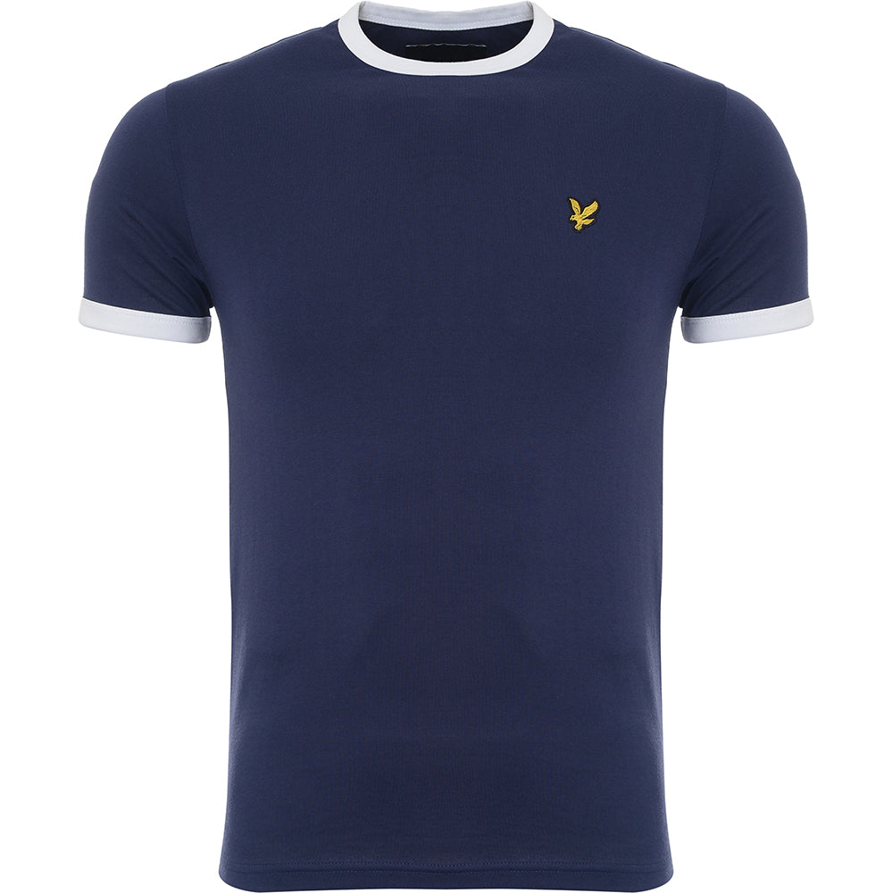 Lyle & Scott Men's Ringer T-Shirt in Navy