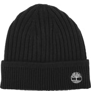 Timberland Solid Rib Beanie In Black
