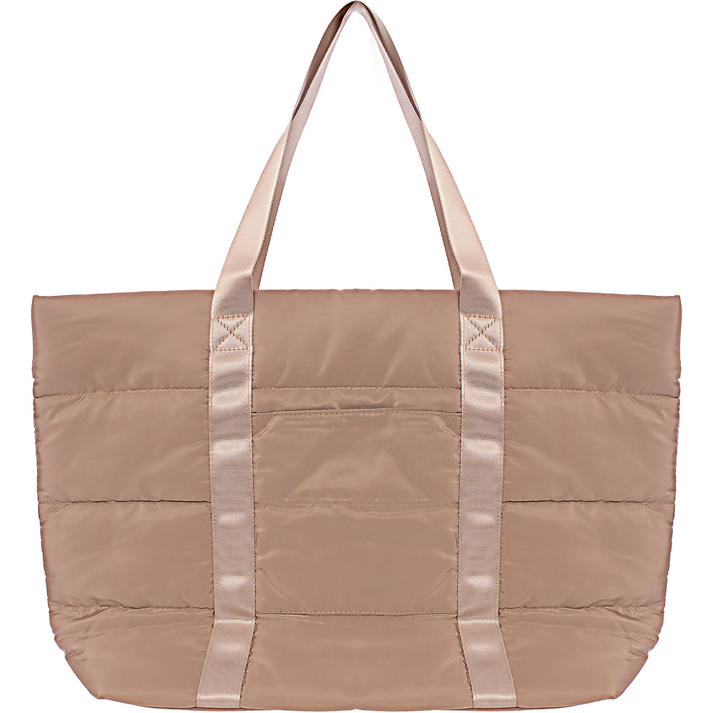 South Beach Women's Beige Padded Gym Tote Bag