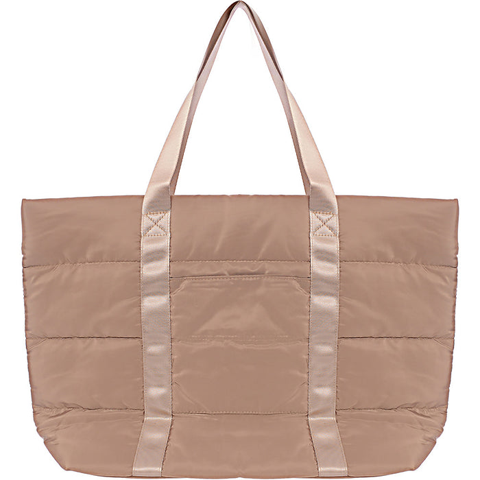 South Beach Women's Beige Padded Gym Tote Bag