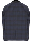 Twisted Tailor Men's Navy Check Anderson Tall Skinny Suit Jacket