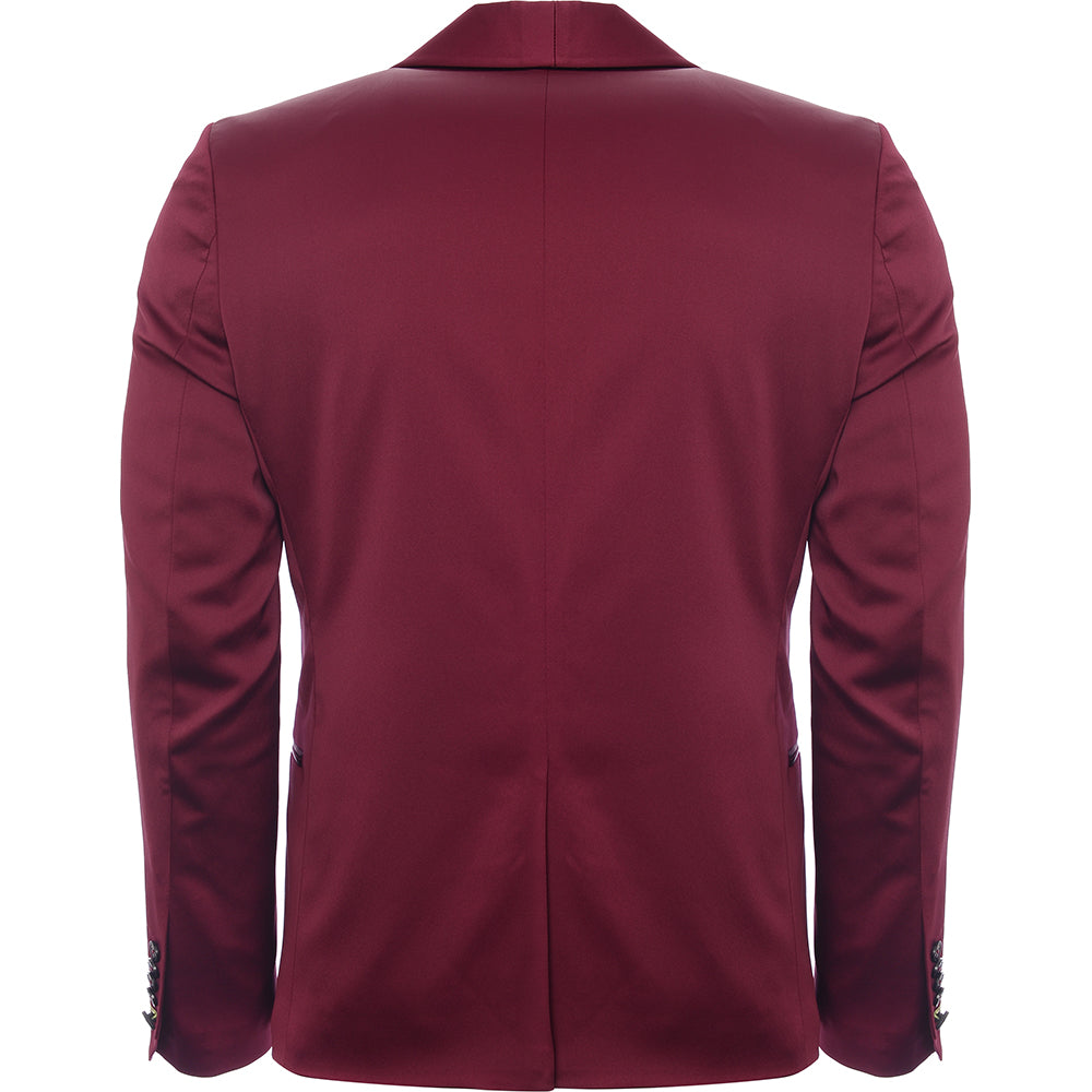 Mens Twisted Tailor Mens Draco Skinny Suit Jacket in Red