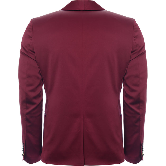 Mens Twisted Tailor Mens Draco Skinny Suit Jacket in Red