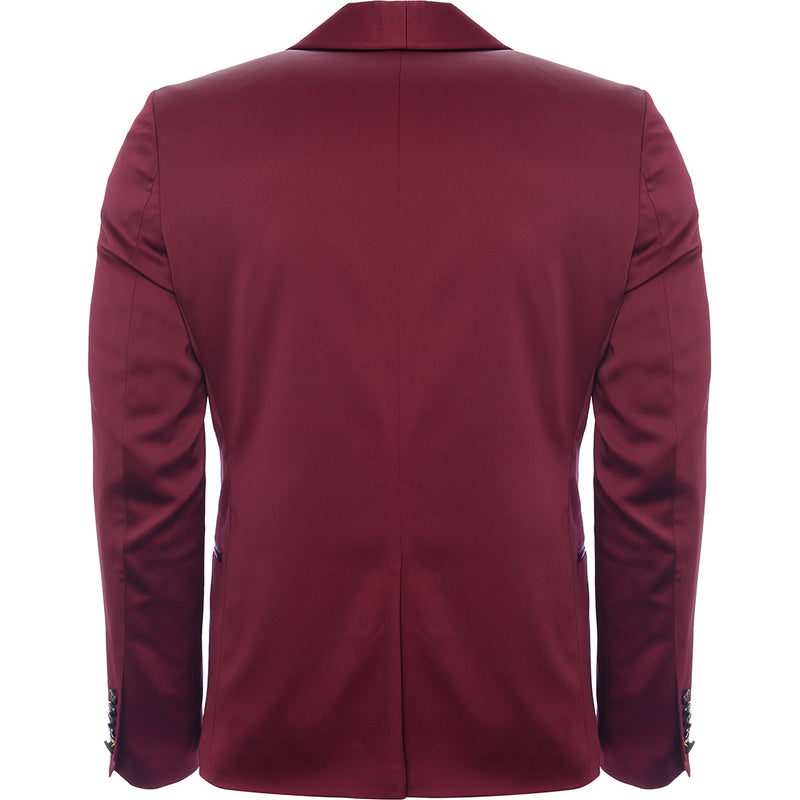 Mens Twisted Tailor Mens Draco Skinny Suit Jacket in Red