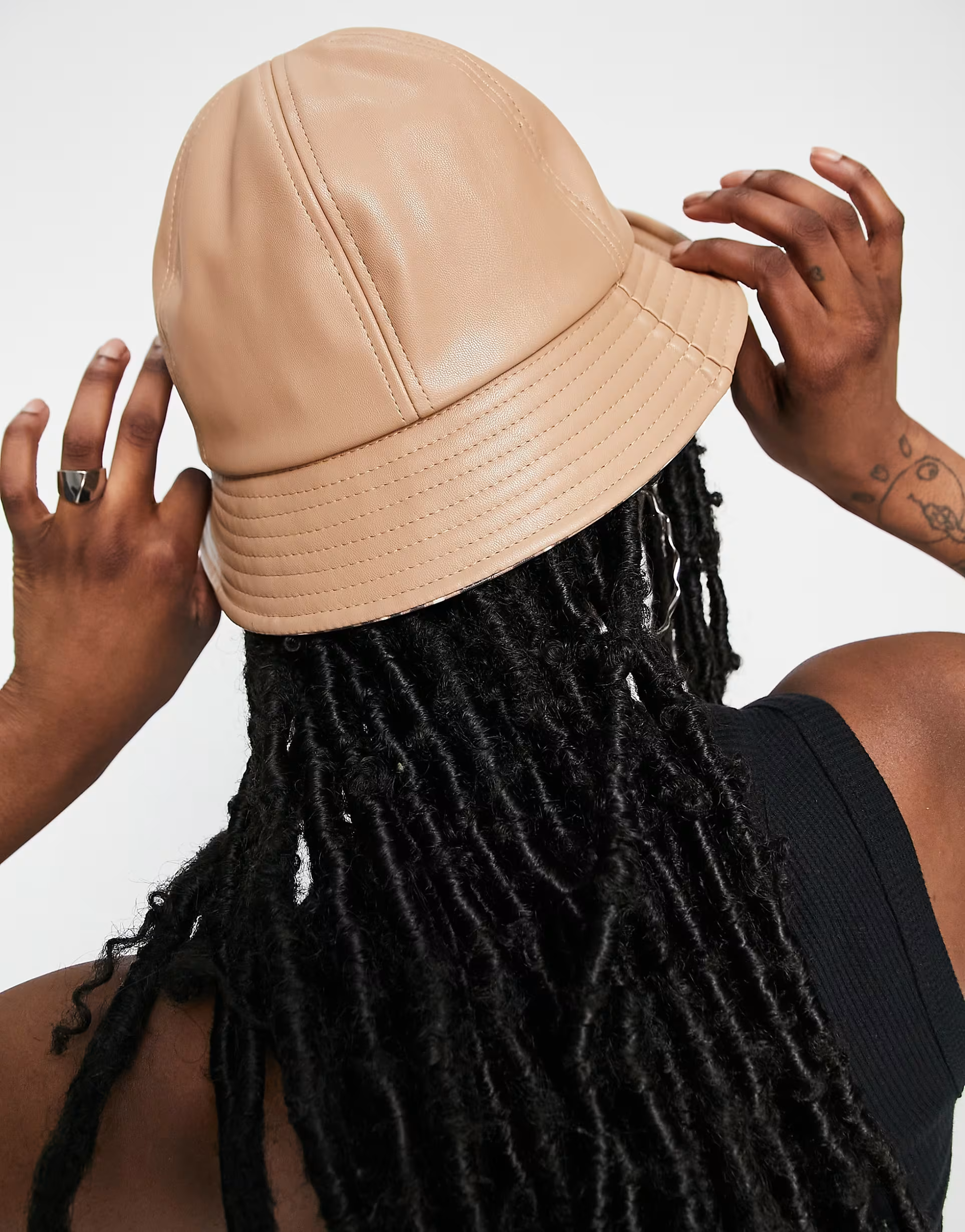 My Accessories Womens London Bucket Hat With Wave Print Turnup In Brown