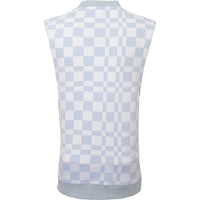 Puma Men's Pale Blue Downtown Checkerboard Vest