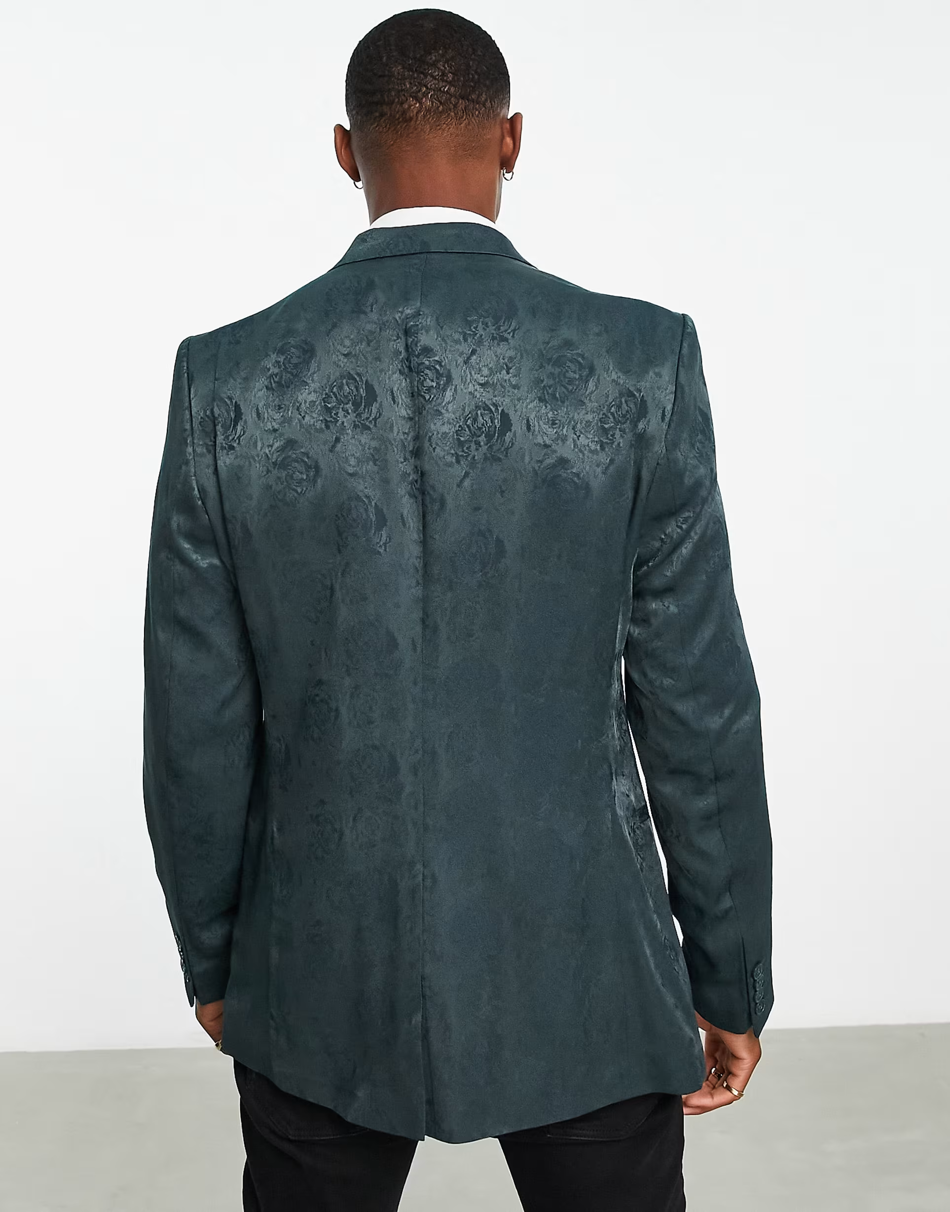 Bolongaro Trevor Mens Skinny Suit Jacket In Green