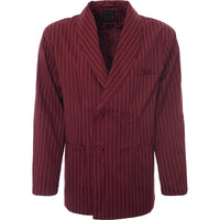 Mennace Men's Burgundy Double Breasted Blazer