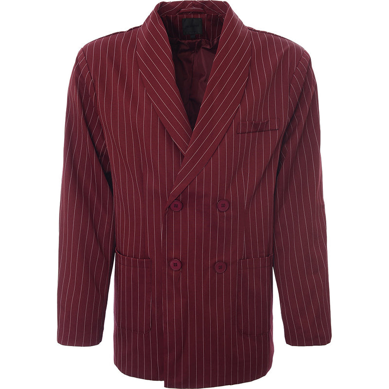 Mennace Men's Burgundy Double Breasted Blazer