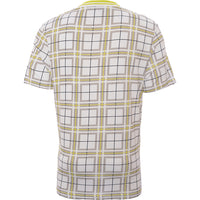 Mens Sergio Tacchini White Check Logo T-Shirt