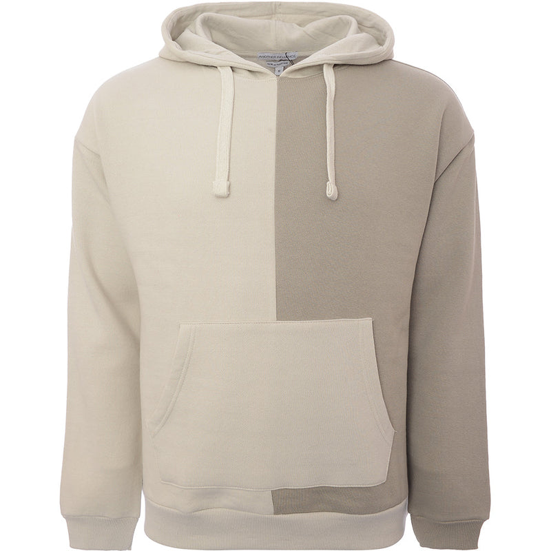 Another Influence Mens Grey Spliced Colour Block Hoodie