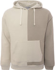 Another Influence Mens Grey Spliced Colour Block Hoodie