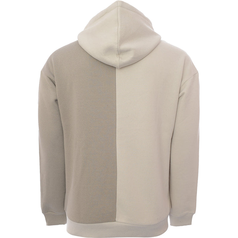 Another Influence Mens Grey Spliced Colour Block Hoodie