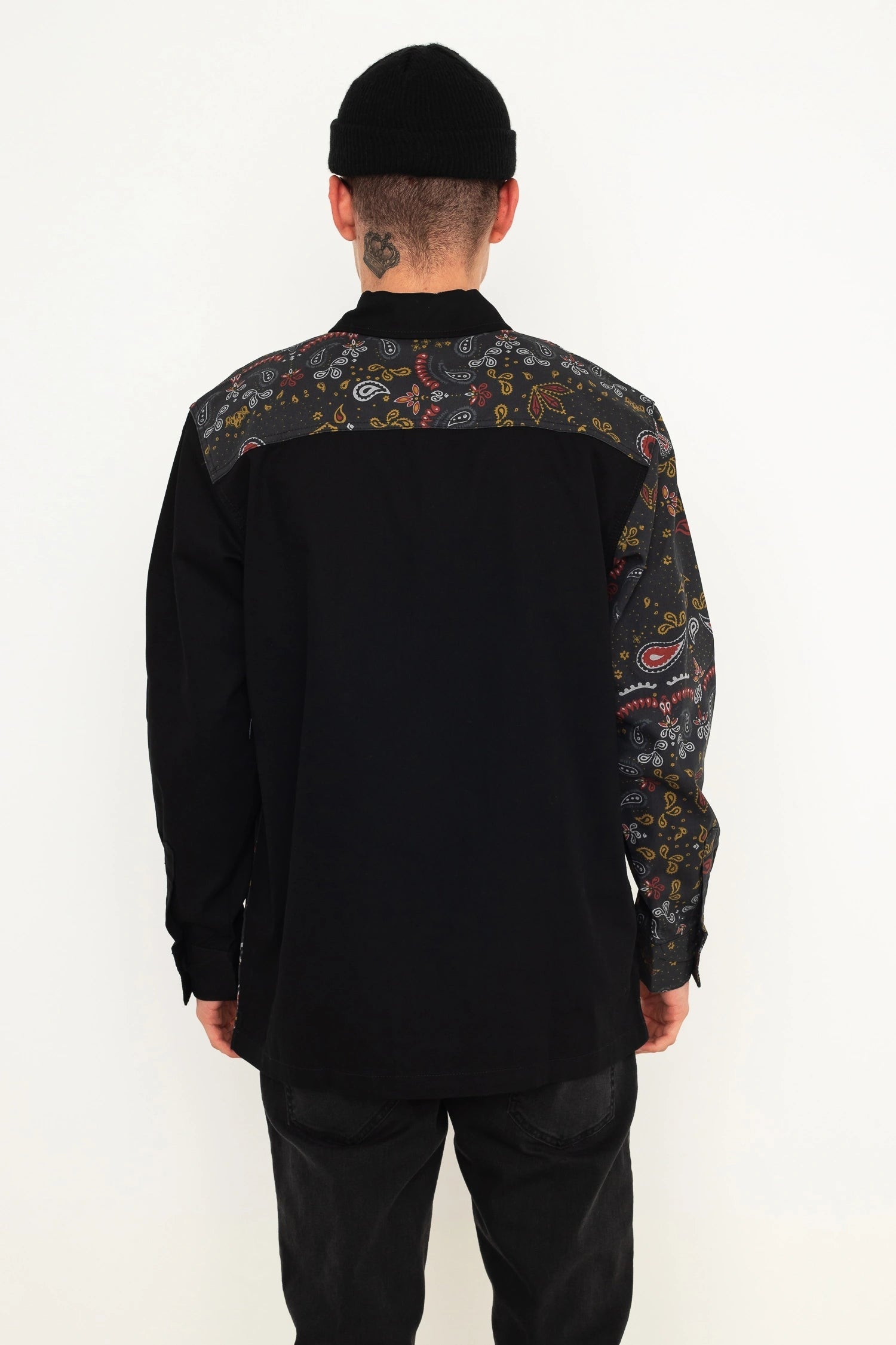 Mens Dickies Split Shirt In Black/Paisley