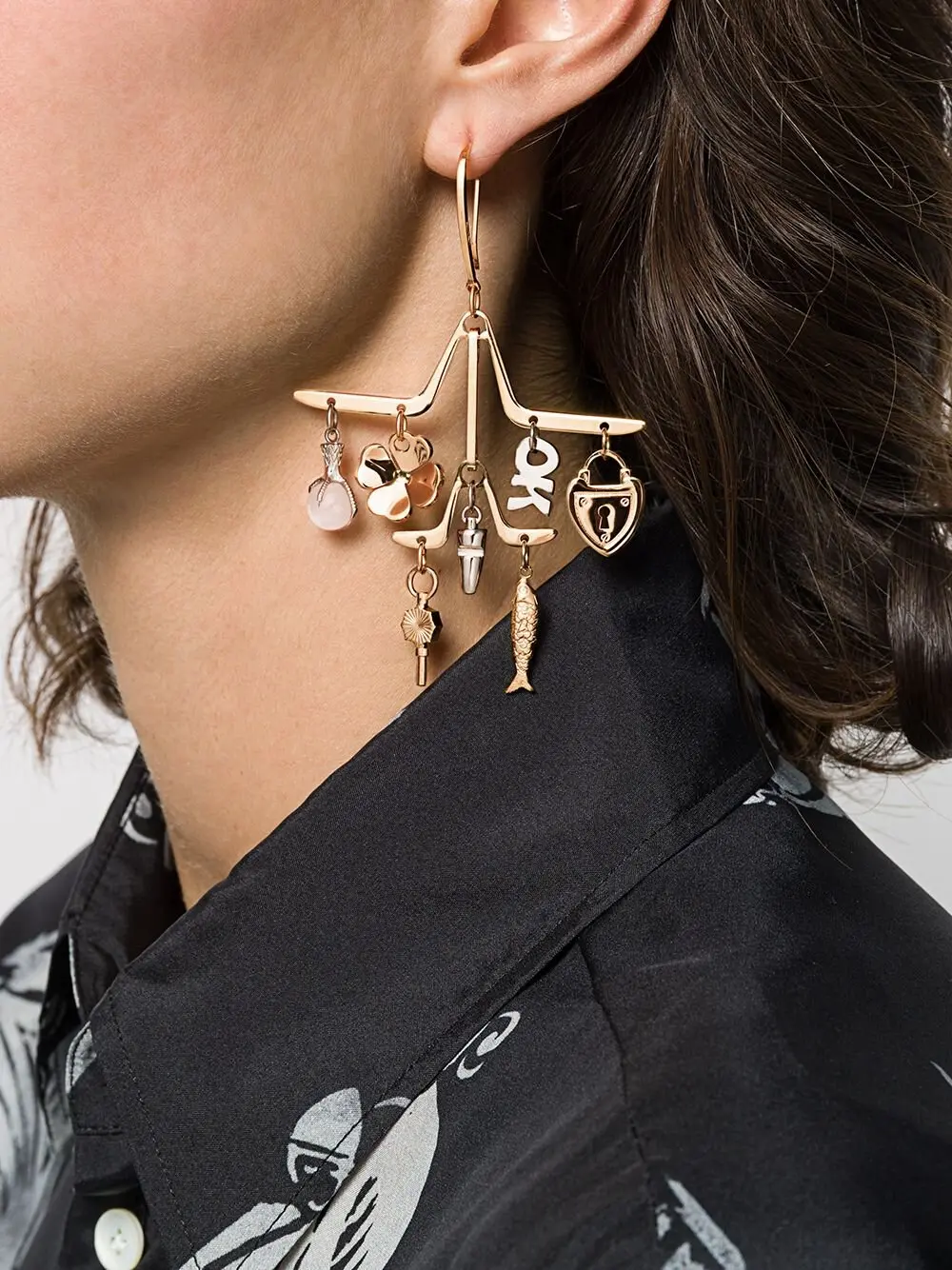 Lanvin Womens Earrings in Gold