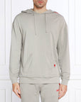 Hugo Boss Mens Labelled Sweat Hood In Grey