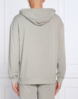 Hugo Boss Mens Labelled Sweat Hood In Grey