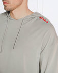 Hugo Boss Mens Labelled Sweat Hood In Grey