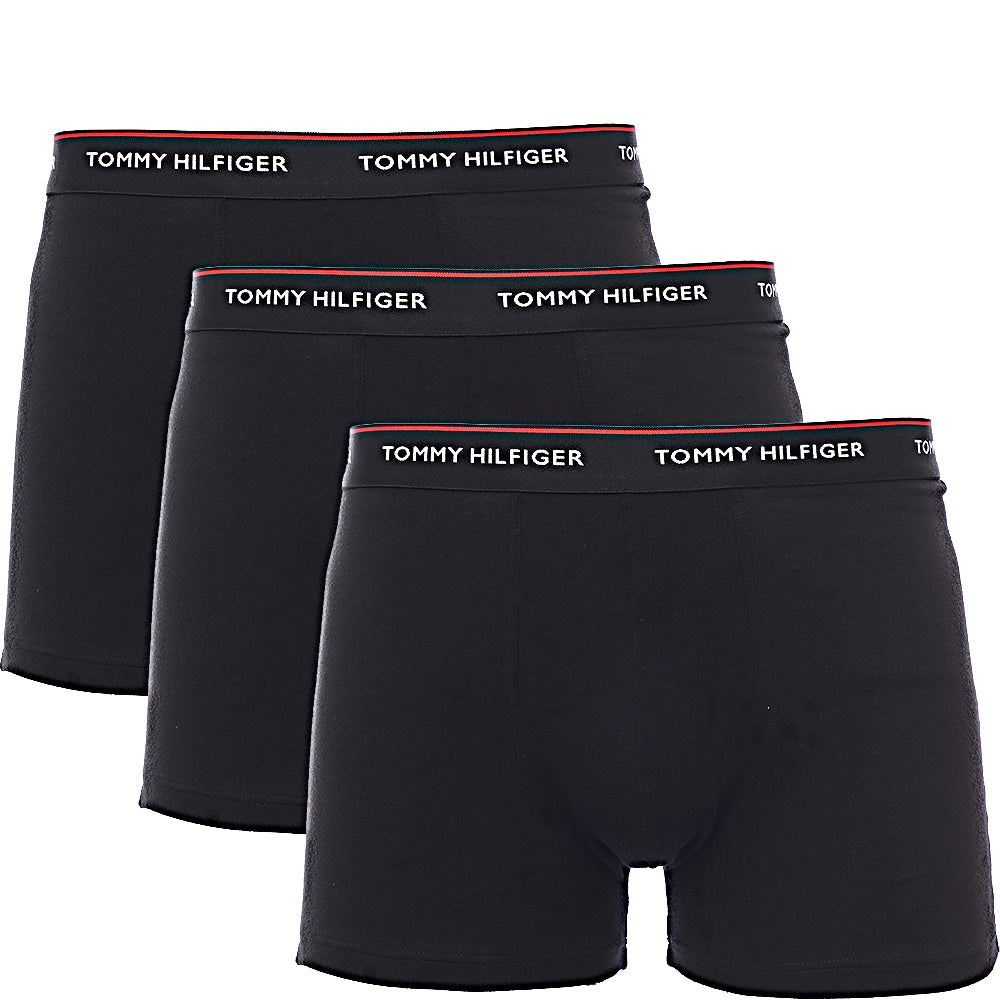 Tommy Hilfiger Mens Premium Essential 3 Pack Trunks In Black