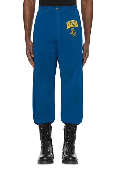 Moschino Varsity Fleece Joggers in Blue