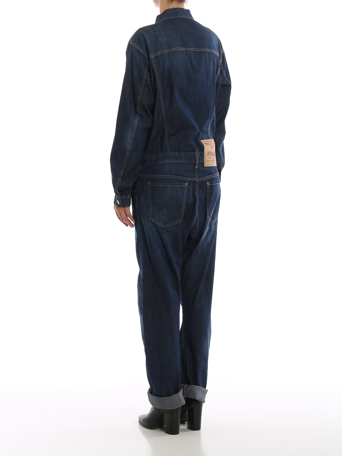 Dsquared2 Womens Oversized Denim Jumpsuit in Blue