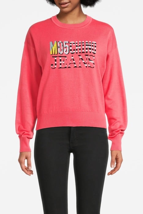Moschino Cotton Sweatshirt in Pink
