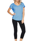 Lorna Jane Breeze Blue Synergy Lightweight Top in Blue