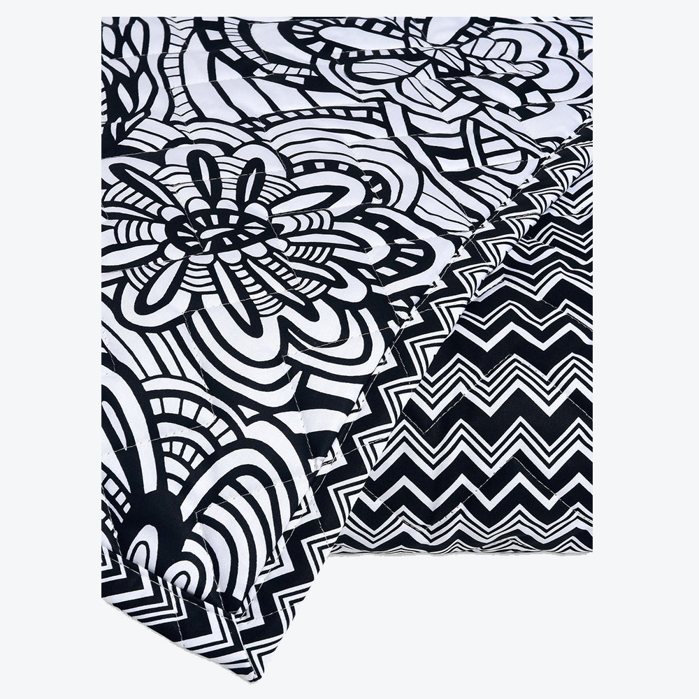 Missoni Home Quilted Double Bedspread in Black & White