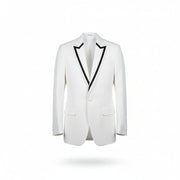 Dsquared2 Mens White Blazer With Black Trim