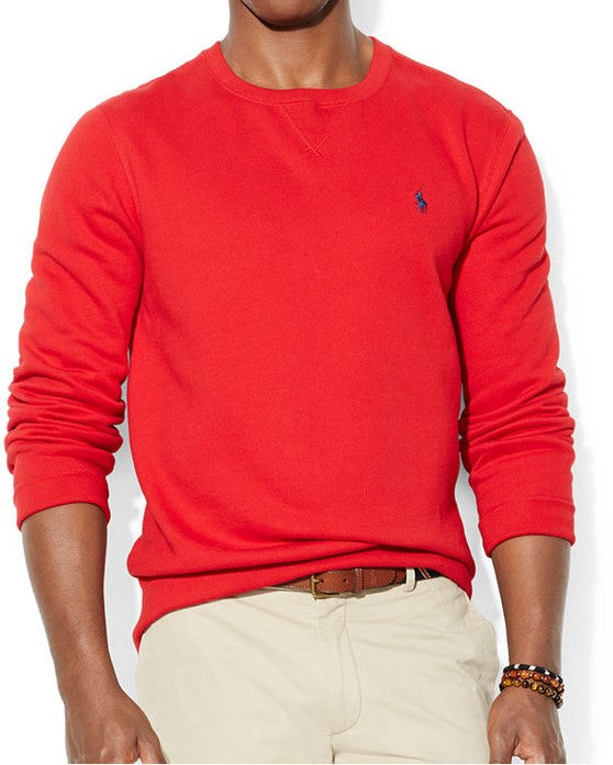 Ralph Lauren Mens Classic Red Crew Neck Sweatshirt