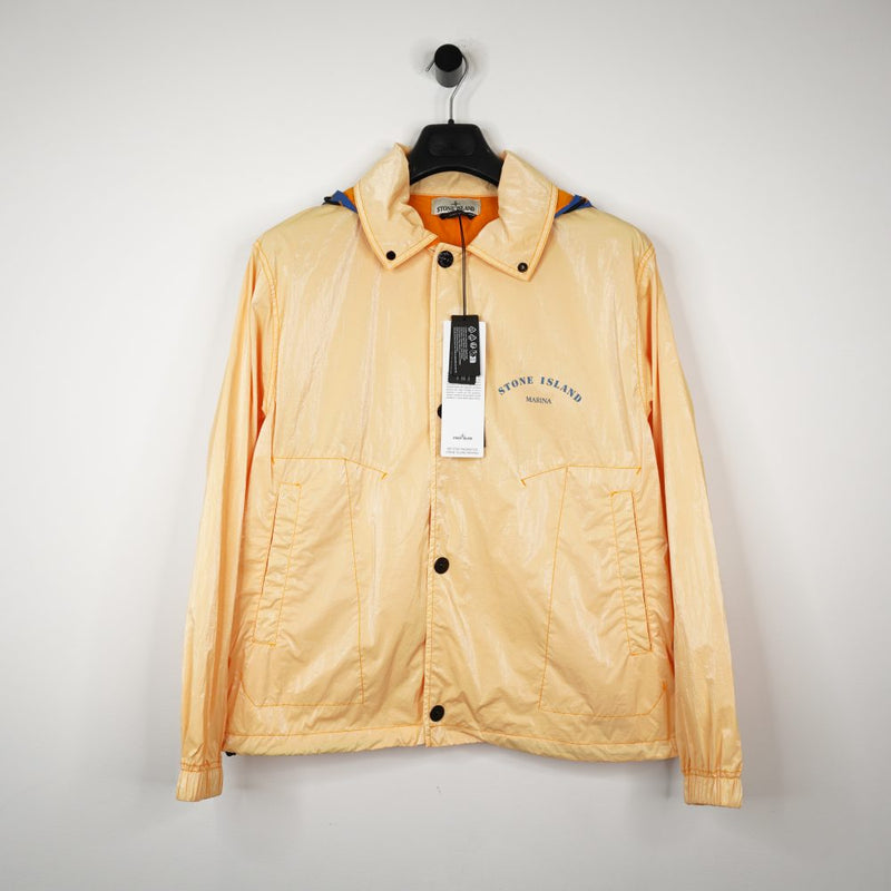 Mens Stone Island Marina Ripstop Jacket In Orange