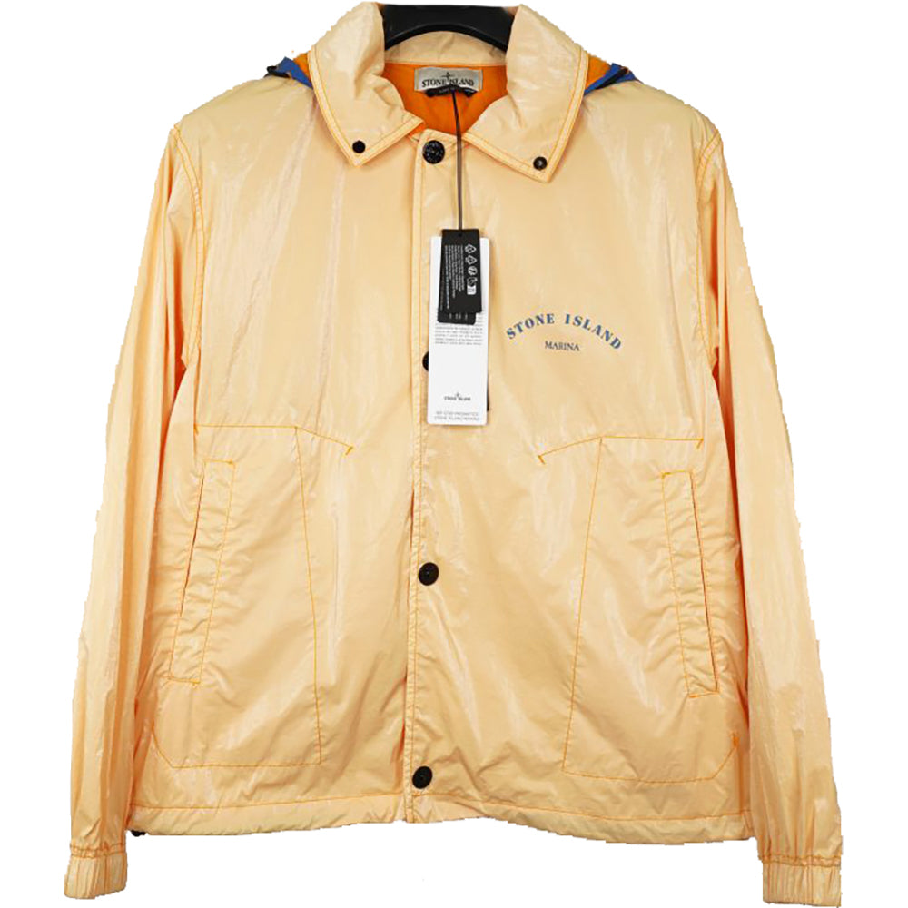 Mens Stone Island Marina Ripstop Jacket In Orange