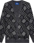 Awake Mens Wavy Mohair Cardi Charc