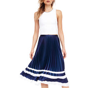 Lorna Jane Luxe Yasmin Pleated Skirt in Ink/White