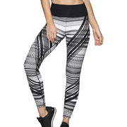 Lorna Jane Crazed Core F/L Tight in Black/White