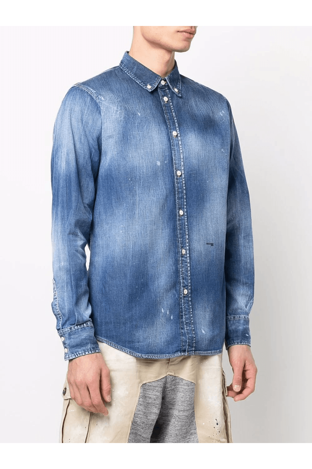 Dsquared2 Men's Long Sleeve Shirt in Blue