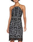 Womens Outline London Rochester Dress in Black/White